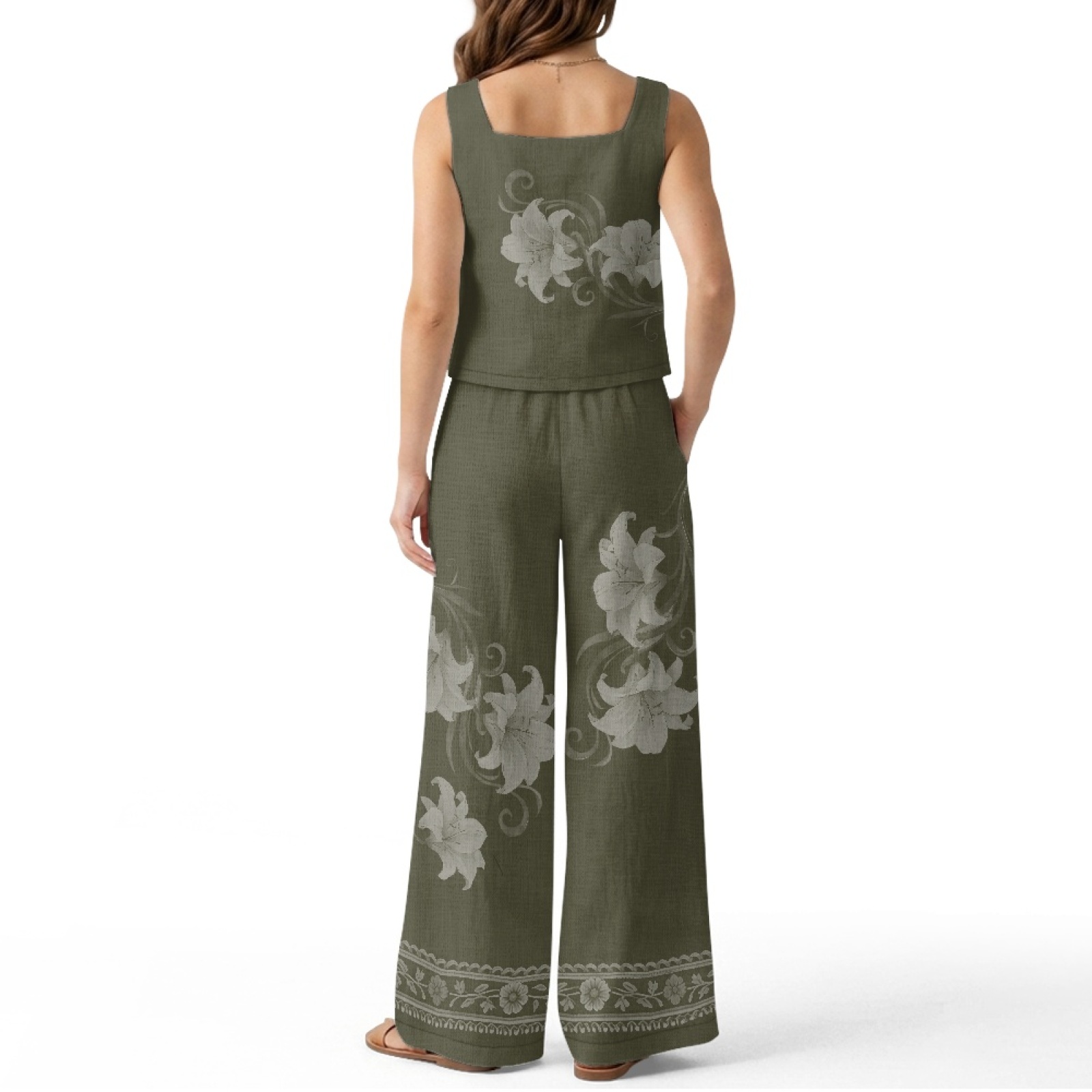 INSTANTARTS Set gilet in lino  - Linen Pant Wide recensione e prezzo