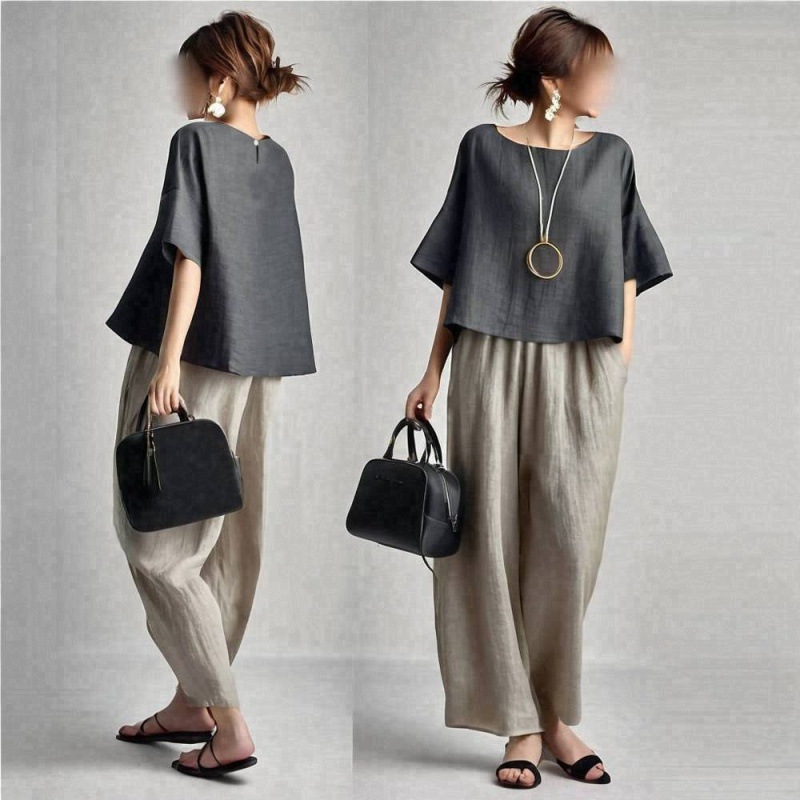 Completo Due Pezzi da Donna: T - Linen Pant Wide recensione e prezzo